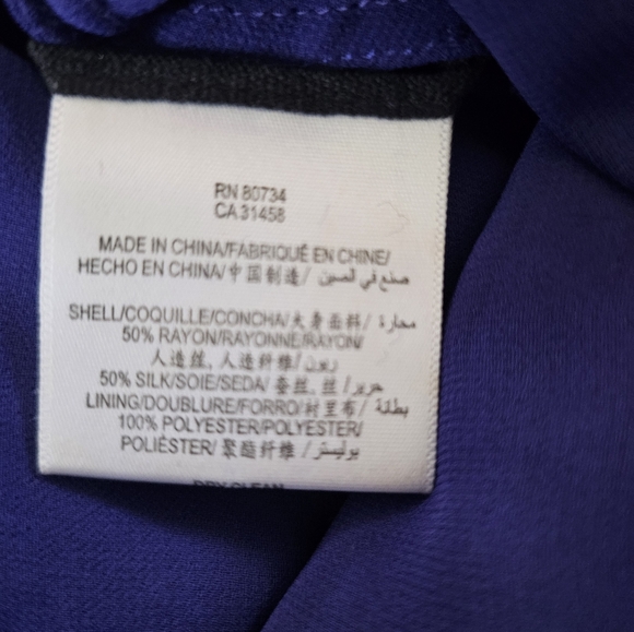BCBG Maxazria Silk Blend Layered Halter Top | Persian Blue | XXS | EUC - Picture 8 of 8